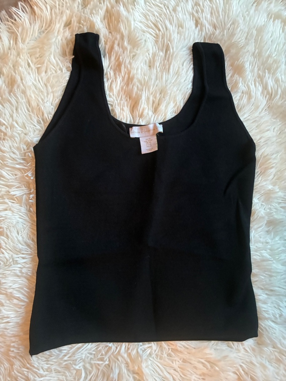House of Harlow 1960 Black Scoop Tank Top